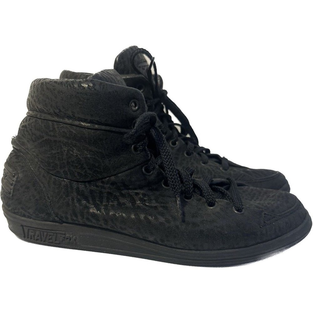 Travel Fox Sneakers Womens 9 Black 900 Series Collection Leather Animal …